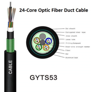 a GYTS53 24-Core Optic Fiber Duct Cable